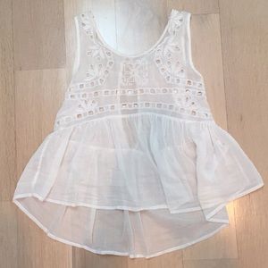 Abercrombie White Flowy Shirt